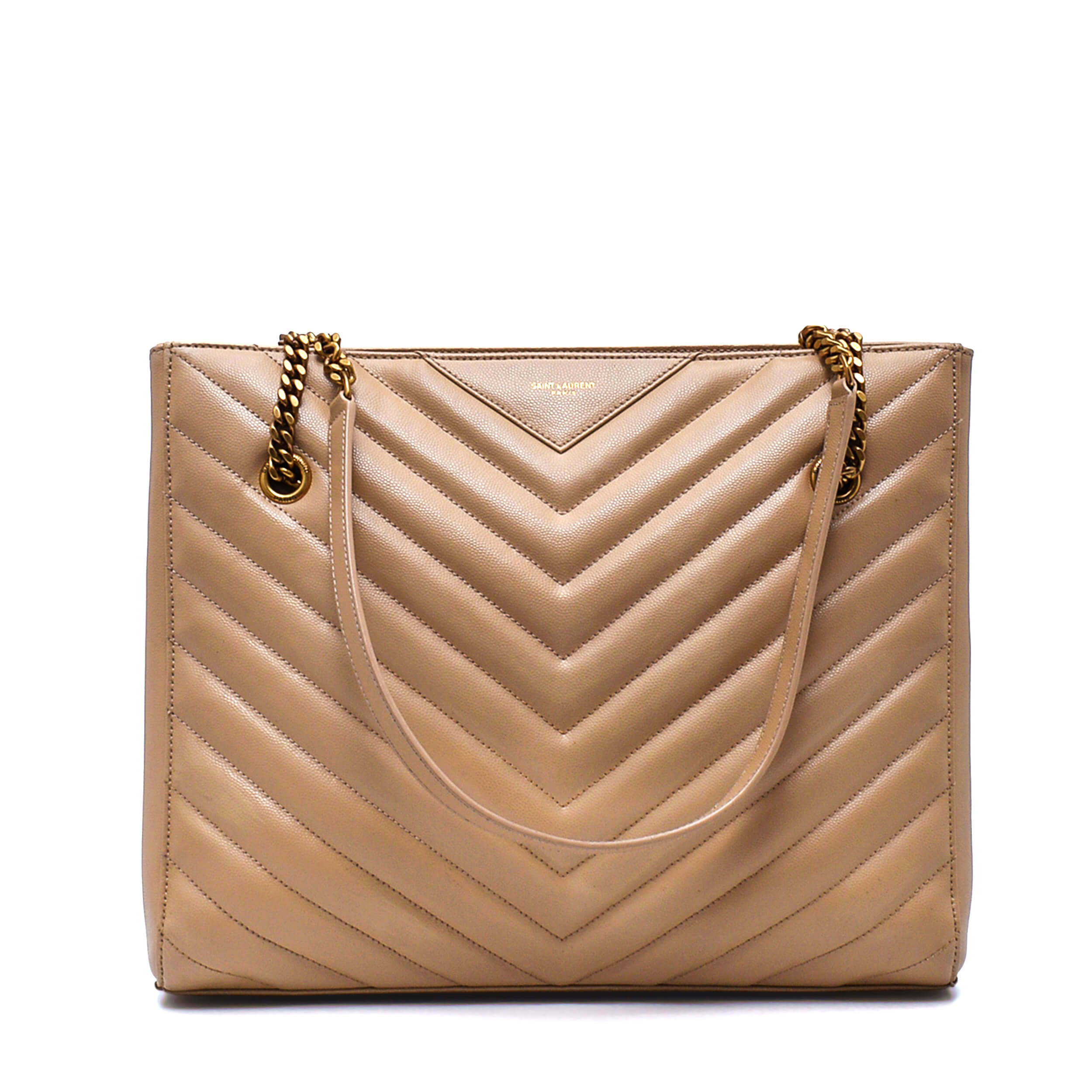 Saint Laurent - Beige Tribeca Leather Shoulder Bag